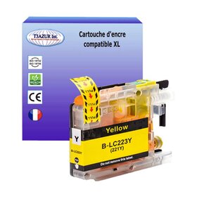 T3AZUR- Cartouche compatible avec Brother LC223 XL pour Brother MFCJ5620DW MFCJ5625DW MFCJ5720DW MFCJ680DW MFCJ880DW Jaune