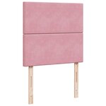 vidaXL Sommier à lattes de lit avec matelas Rose 90x190 cm Velours