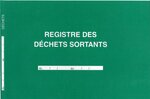 Registre des déchets sortants 210 x 297 horizontal 108 pages ELVE