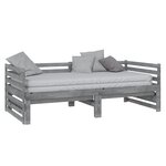 vidaXL Lit coulissant sans matelas gris 2x(90x200) cm