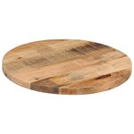 vidaXL Dessus de table Ø 40x1 5 cm rond bois massif de manguier brut