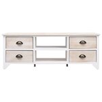 vidaXL Meuble TV 108x30x40 cm Bois de Paulownia solide