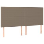 vidaXL Cadre de lit avec tête de lit Taupe 160x200 cm Tissu