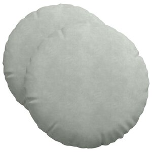 vidaXL Coussins de siège 2 Pièces Gris clair Ø 40 x 13 cm Velours