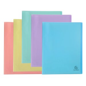Protège-documents En Polypropylène Semi Rigide Chromaline Pastel 120 Vues - A4 - Couleurs Assorties - X 8 - Exacompta