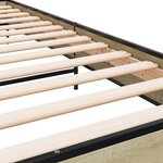 vidaXL Cadre de lit chêne sonoma 90x200 cm bois d'ingénierie et métal