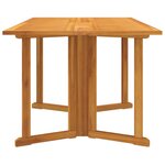 vidaXL Table de jardin papillon pliante 150x90x75 cm bois massif teck