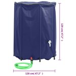 vidaXL Réservoir d'eau avec robinet pliable 1350 L PVC