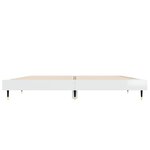 vidaXL Cadre de lit blanc brillant 140x190 cm bois d'ingénierie