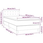 vidaXL Sommier à lattes de lit avec matelas Noir 100x200 cm Similicuir