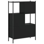 vidaXL Bibliothèque noir 72x28x109 cm bois d'ingénierie
