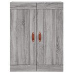 vidaXL Buffet haut Sonoma gris 69 5x34x180 cm Bois d'ingénierie
