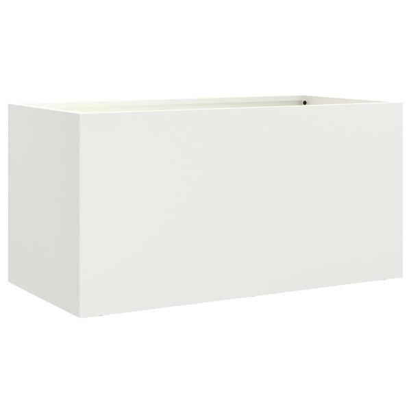 vidaXL Jardinière blanc 62x30x29 cm acier laminé à froid