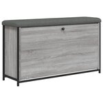 vidaXL Banc à chaussures tiroir rabattable sonoma gris 102x32x56 cm