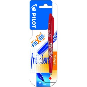Pilot Frixion Ball Lot de 1 Stylo Gel Effaçable - Pointe Bille 0 7 mm - Course 0 4 mm - Prise Ergonomique - Couleur Rouge