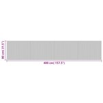 vidaXL Tapis rectangulaire marron foncé 80x400 cm bambou