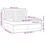 vidaXL Sommier à lattes de lit avec matelas Crème 180x200 cm Tissu
