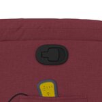 vidaXL Fauteuil inclinable de massage Rouge bordeaux Tissu