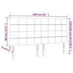 vidaXL Têtes de lit 4 Pièces Marron Foncé 80x5x78/88 cm Tissu