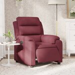 vidaXL Fauteuil inclinable électrique Rouge bordeaux Tissu