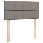 vidaXL Sommier à lattes de lit avec matelas Taupe 90x200 cm Tissu