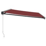 vidaXL Auvent manuel rétractable bordeaux 500x300 cm