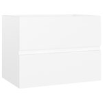 vidaXL Armoire d'évier avec lavabo intégré blanc bois d'ingénierie