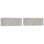 vidaXL Ensemble de meubles TV 5 Pièces Gris béton Bois d'ingénierie