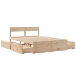 vidaXL Cadre de lit sans matelas 135x190 cm bois de pin massif