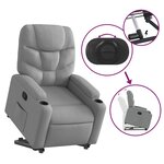 vidaXL Fauteuil inclinable Gris clair Tissu