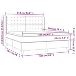 vidaXL Sommier à lattes de lit avec matelas Crème 160x200 cm Tissu