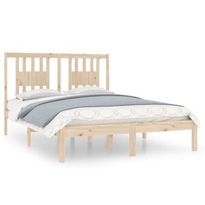 vidaXL Cadre de lit Bois de pin massif 120x200 cm