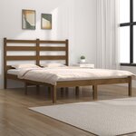 vidaXL Cadre de lit Marron miel Bois de pin massif 200x200 cm
