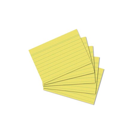 Pqt de 100 Fiches bristol 170g format A8 ligné Jaune HERLITZ