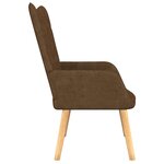 vidaXL Chaise de relaxation avec tabouret Marron Tissu