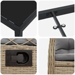 vidaXL Ensemble de salle à manger de jardin 9 pièces Rattan poly beige