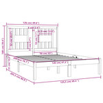 vidaXL Cadre de lit Bois de pin massif 120x200 cm
