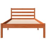 vidaXL Cadre de lit sans matelas cire marron 90x200 cm bois pin massif
