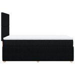 vidaXL Sommier à lattes de lit avec matelas Noir 90x200 cm Tissu