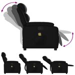 vidaXL Fauteuil de massage inclinable Noir Similicuir