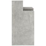 Bureau table poste de travail meuble d'ordinateur informatique étude et lumières LED 97 x 45 x 90 cm bois d'ingénierie gris 02_0023804