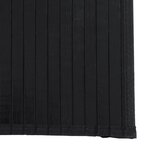 vidaXL Tapis rectangulaire noir 70x200 cm bambou
