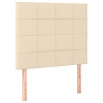 vidaXL Cadre de lit avec tête de lit Crème 100x200 cm Tissu