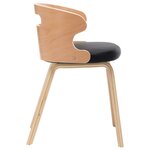vidaXL Chaises à manger lot de 4 noir bois courbé et similicuir