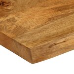 vidaXL Dessus de table 110x60x2 5 cm bord vivant bois massif manguier