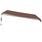 vidaXL Auvent rétractable automatique avec LED marron 400x350 cm