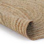 vidaXL Tapis Jute tressé 150 cm rond