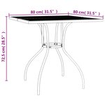 vidaXL Ensemble à manger de jardin 3 Pièces anthracite acier