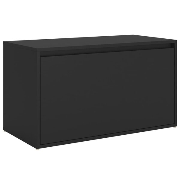 vidaXL Banc d'entrée 80x40x45 cm Noir Bois d'ingénierie