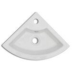 vidaXL Lavabo avec trou de trop-plein 45x32x12 5 cm Blanc